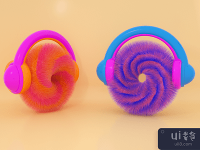 3D毛茸茸的环状物(3D Furry Torus)