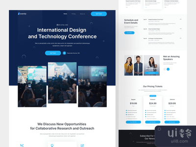 Evently - 活动组织者着陆页(Evently - Event Organizer Landing Page)