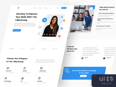 在线指导着陆页(Online Mentoring Landing Page)