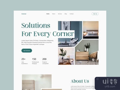 室内网站登陆页面(Interior Website Landing Page)