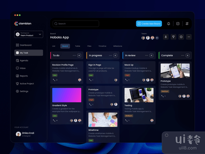任务管理仪表板设计(Task Management Dashboard Design)