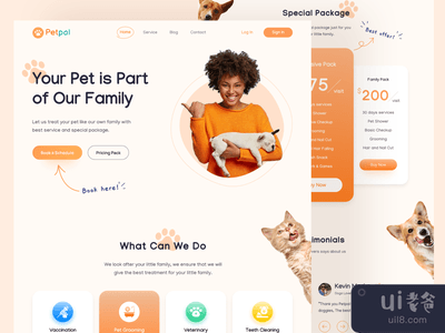 Petpal - 宠物护理登陆页面 ?(Petpal - Petcare Landing Page ?)
