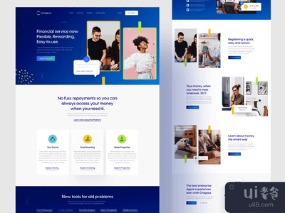 金融网络登陆页(Financial Web Landing page)