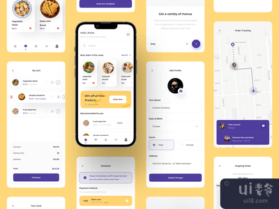 Fudys - 食品递送应用UI工具包(Fudys - Food Delivery Apps UI Kit)
