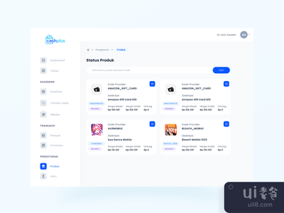 cashplus的产品列表(Product listing for cashplus)