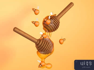 3D 蜂蜜和蜜蜂(3D Honey and bees)