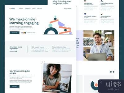 Eddy - 教育技术平台主页(Eddy – EdTech Platform Homepage)