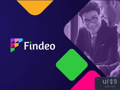 F字母标志 - 未使用的 - 扁平标志(F letter logo - UNUSED - Flat logo)