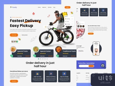 食品工厂--食品配送着陆页 ?(Foodvillage-Food Delivery Landing Page ?)