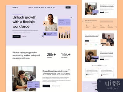 Wforce登陆页设计(Wforce Landing page design)