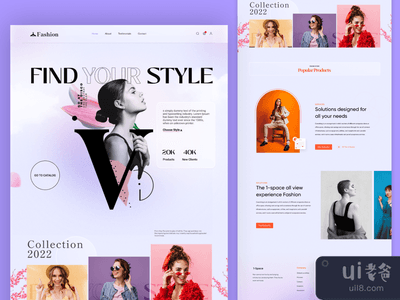 时尚登陆页(Fashion Landing Page)