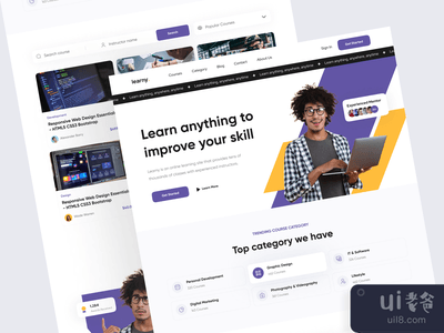learny - 在线课程登陆页面(learny - Online Course Landing Page)