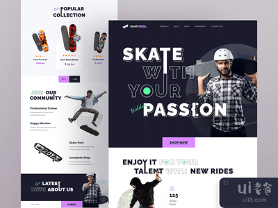 Skatie - 滑板网站(Skatie - Skate Board Website)