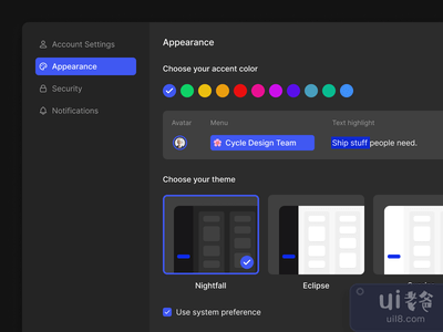 外观设置(Appearance Settings)