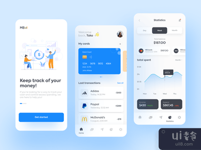移动银行应用概念(Mobile banking app concept)