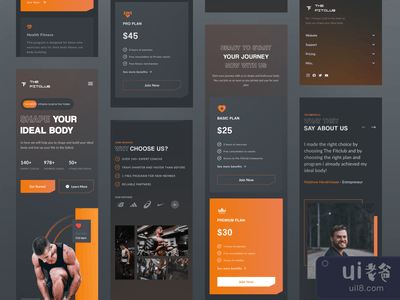 FitClub - 健身登陆页面响应式视图(FitClub - Fitness Landing Page Responsive view)
