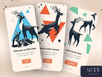 野鹿应用程序的UI/UX设计(UI/UX Design for Wild Deer App)