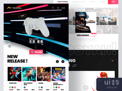 OntaGames - 游戏商店登陆页面(OntaGames - Games Store Landing Page)