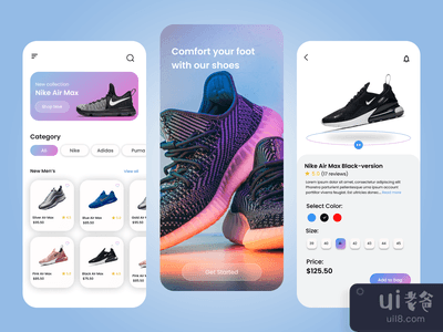 鞋子 - 应用程序设计概念(Shoes - App design concept)
