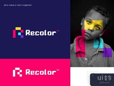 R字母标志 - R标志 - 标志设计(R letter logo -  R logo - logo designer)