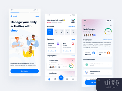 简而言之。- 任务管理移动应用程序(Simpl. - Task Management Mobile App)
