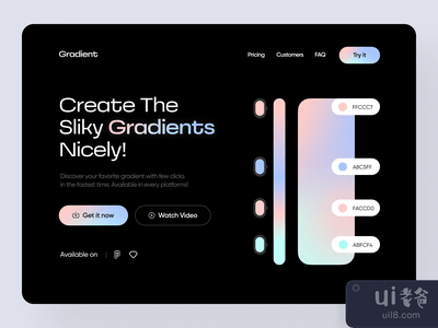 梯度 :: 英雄节网络(Gradient :: Hero Section Web)