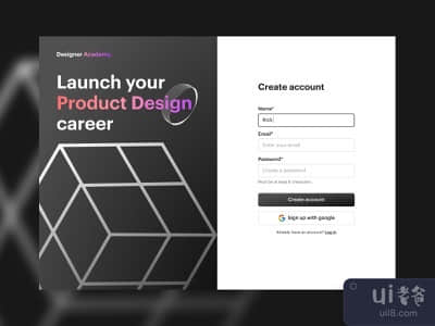50个每日UI挑战 - 注册(50 Daily UI Challenges - Sign up)