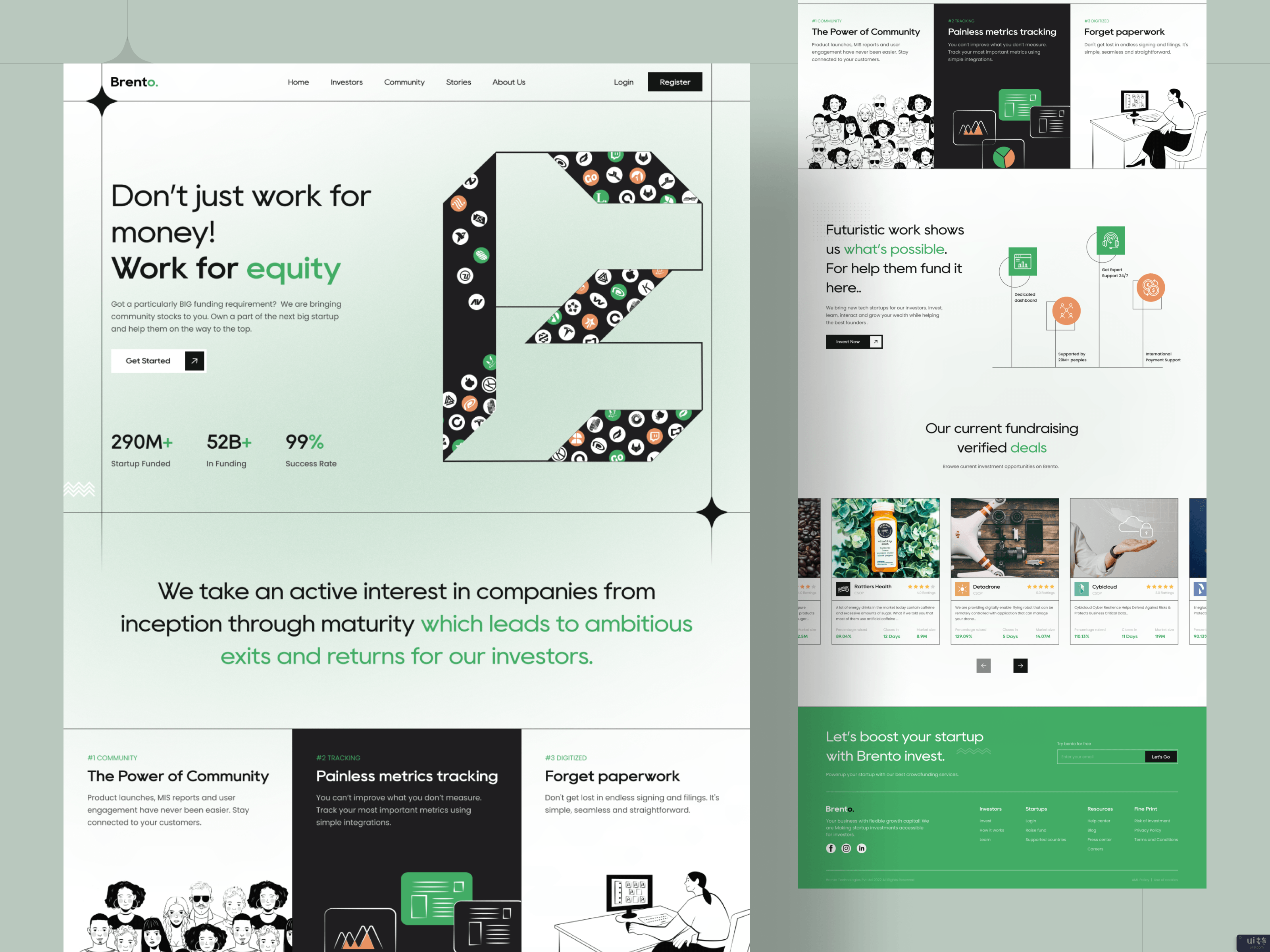 众筹网站登陆页面设计(Crowdfunding Website Landing Page Design)