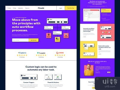 Flowki - Saas登陆页面(Flowki - Saas Landing Page)