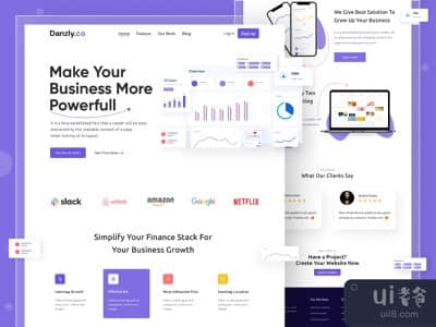 Danzly.co || Saas登陆页面设计(Danzly.co || Saas Landing Page Design)