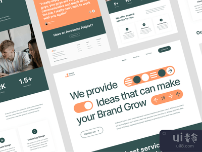 反弹--创意机构着陆页(Bounce - Creative Agency Landing Page)