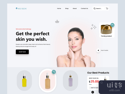 电子商务--皮肤产品页面设计(E-commerce- Skin Product Page Design)