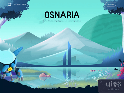 奥斯纳里亚游戏网页登陆页面与插图(Osnaria Game Web Landing Page With Illustrations)