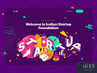 印度初创企业基金会 着陆页设计(Indian Startup Foundation Landing page design)