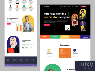 在线课程页面设计(Online courses page design)