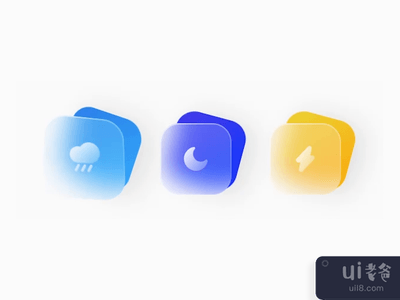 图标按钮悬停动画 UI,UX设计(Icon Button Hover Animation UI,UX Design)