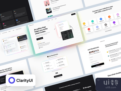 ClarityUI - SaaS网站用户界面工具包(ClarityUI - SaaS Website UI Kit)