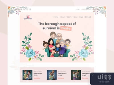 幸福家庭登陆页(Happy Family landing Page)