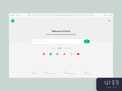 Smirk网站--查询品牌邮件(Smirk Website - Look up brand emails)