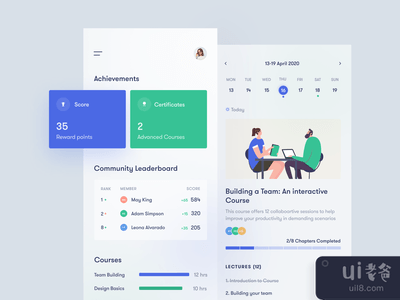 课程仪表板移动版(Courses dashboard mobile)
