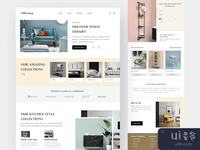 UI网站的领先页面设计(UI Website leading Page Design)