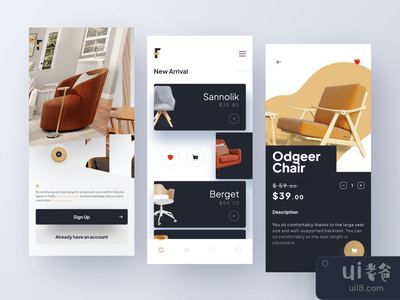 Fafifu - 家具应用设计(Fafifu - Furniture App Design)