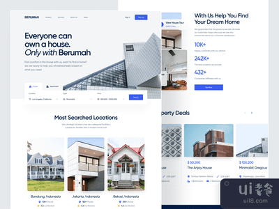 Berumah - 房地产登陆页面(Berumah - Real Estate Landing Page)