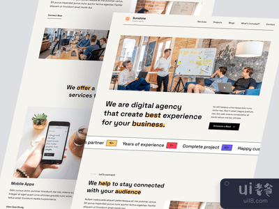 阳光--数字机构着陆页(Sunshine - Digital Agency Landing Page)