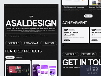 Asal Design - 个人网站组合 ?(Asal Design - Personal Web Portfolio ?)