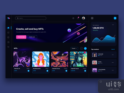 NFT市场仪表板(NFT market dashboard)