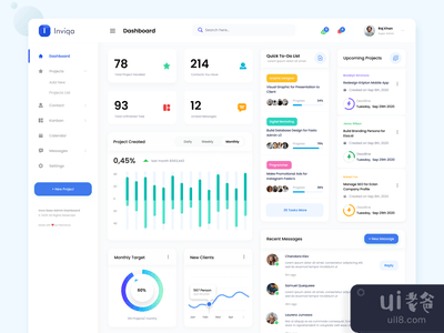 Inviqa - 项目管理仪表板设计(Inviqa - Project Management Dashboard Design)
