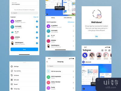 [团队练习]Instagram帖子的群组标签功能([Team Exercise] Group Tag Feature for Instagram Post)