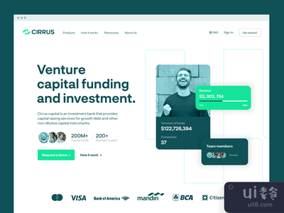 Cirrus - 网站英雄部分(cirrus - website hero section)
