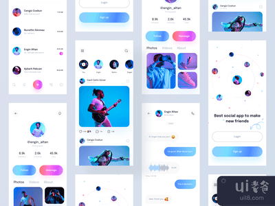 社交媒体平台应用设计(Social media platform app design)
